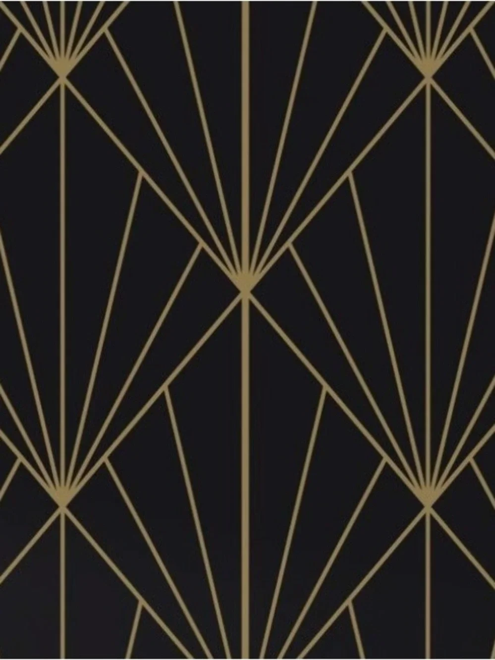 4 new rolls Spoonflower peel stick wallpaper Art Deco Black&Gold Diamond
